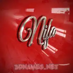 nifa in Car Paint style - 3D name wallpaper