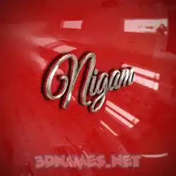 nigam in Car Paint style - 3D name wallpaper