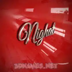 nighat in Car Paint style - 3D name wallpaper