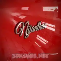 nijanthan in Car Paint style - 3D name wallpaper