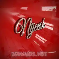 nijeesh in Car Paint style - 3D name wallpaper