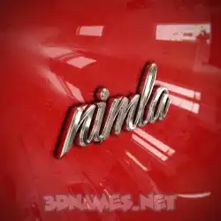 nimla in Car Paint style - 3D name wallpaper