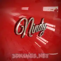 nindy in Car Paint style - 3D name wallpaper