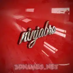 ninjabro in Car Paint style - 3D name wallpaper