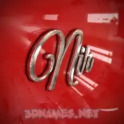 nir in Car Paint style - 3D name wallpaper