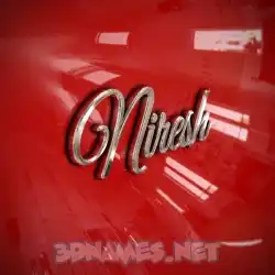 niresh in Car Paint style - 3D name wallpaper