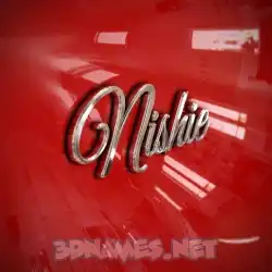 nishie in Car Paint style - 3D name wallpaper