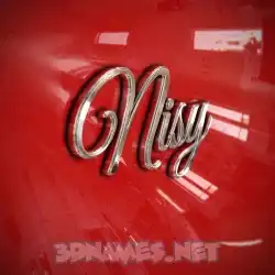 nisy in Car Paint style - 3D name wallpaper