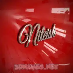 niteish in Car Paint style - 3D name wallpaper