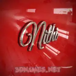 nithi in Car Paint style - 3D name wallpaper