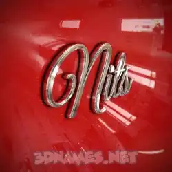 nits in Car Paint style - 3D name wallpaper