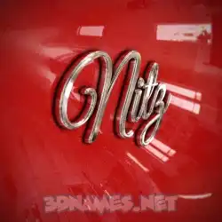 nitz in Car Paint style - 3D name wallpaper