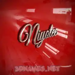 niyotee in Car Paint style - 3D name wallpaper