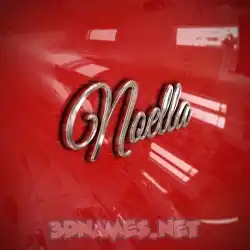 noella in Car Paint style - 3D name wallpaper