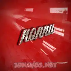 nonnu in Car Paint style - 3D name wallpaper