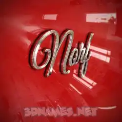 norf in Car Paint style - 3D name wallpaper