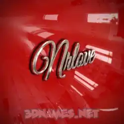 nrlove in Car Paint style - 3D name wallpaper