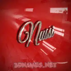 nussi in Car Paint style - 3D name wallpaper
