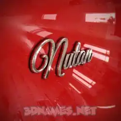 nutan in Car Paint style - 3D name wallpaper