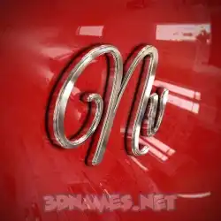 nv in Car Paint style - 3D name wallpaper