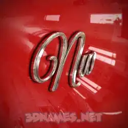 nw in Car Paint style - 3D name wallpaper