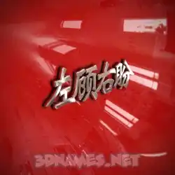 左顾右盼 in Car Paint style - 3D name wallpaper