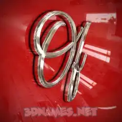 of in Car Paint style - 3D name wallpaper