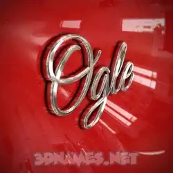 ogle in Car Paint style - 3D name wallpaper