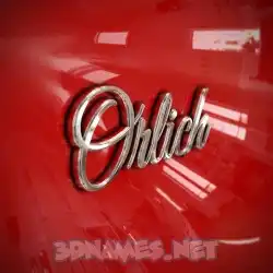 orlich in Car Paint style - 3D name wallpaper