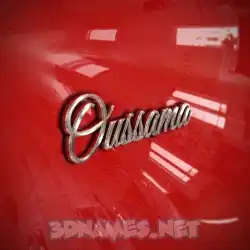 oussama in Car Paint style - 3D name wallpaper