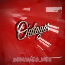 outayar in Car Paint style - 3D name wallpaper