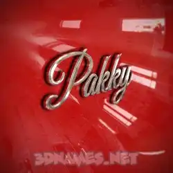 pakky in Car Paint style - 3D name wallpaper