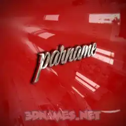 parname in Car Paint style - 3D name wallpaper