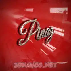 pinaz in Car Paint style - 3D name wallpaper