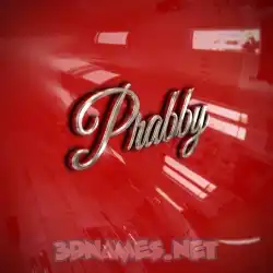 prabby in Car Paint style - 3D name wallpaper