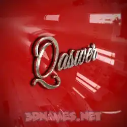 qaswer in Car Paint style - 3D name wallpaper