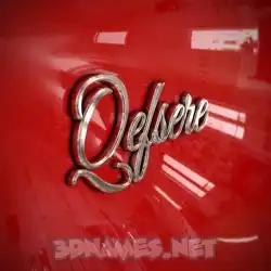 qefsere in Car Paint style - 3D name wallpaper