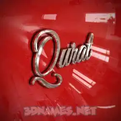 qurat in Car Paint style - 3D name wallpaper