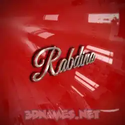 rabdino in Car Paint style - 3D name wallpaper
