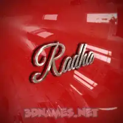 radha in Car Paint style - 3D name wallpaper