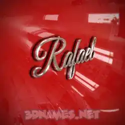 rafael in Car Paint style - 3D name wallpaper