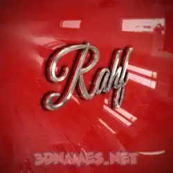 rahf in Car Paint style - 3D name wallpaper