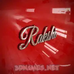 rakshi in Car Paint style - 3D name wallpaper