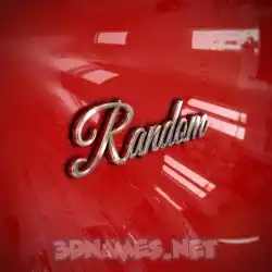 random in Car Paint style - 3D name wallpaper