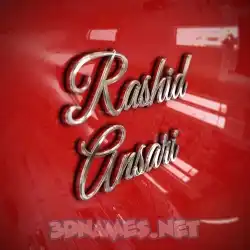 rashid ansari in Car Paint style - 3D name wallpaper