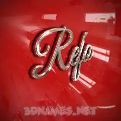 refo in Car Paint style - 3D name wallpaper