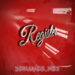 register in Car Paint style - 3D name wallpaper