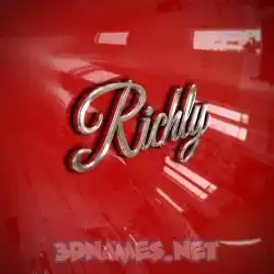 richly in Car Paint style - 3D name wallpaper