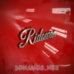 ridowan in Car Paint style - 3D name wallpaper