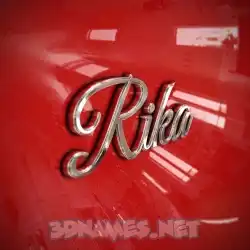 rika in Car Paint style - 3D name wallpaper